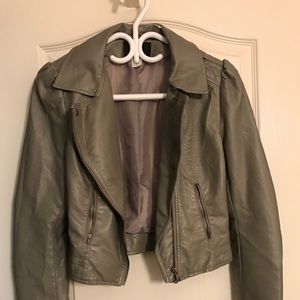 H&M Grey leather jacket